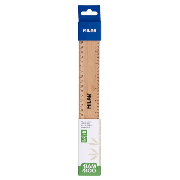 245306-EC Ravnalo 30cm MILAN drveno-bambus blister P24/144