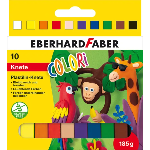 246293-EC Plastelin EBERHARD FABER Colori 10 boja P10/60