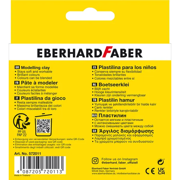 246293-EC Plastelin EBERHARD FABER Colori 10 boja P10/60