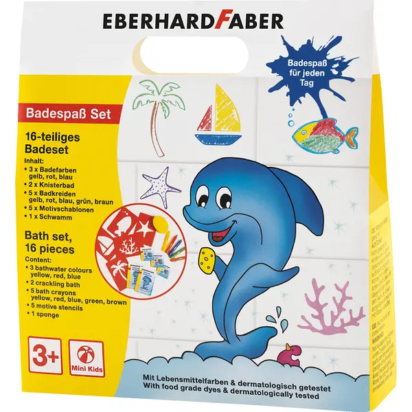 246302-EC Set za igranje EBERHARD FABER voštane boje sa šablonama i bojama za kupku P6/72