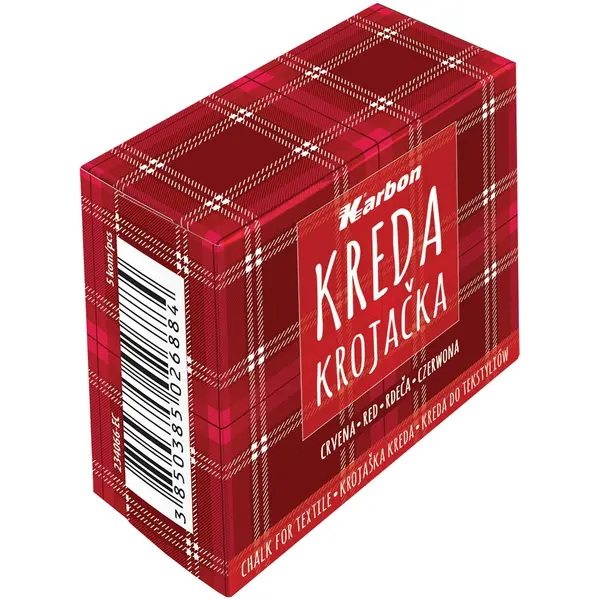 234066-EC Kreda krojačka crvena KARBON kutija 5 kom P1/10/130-nova