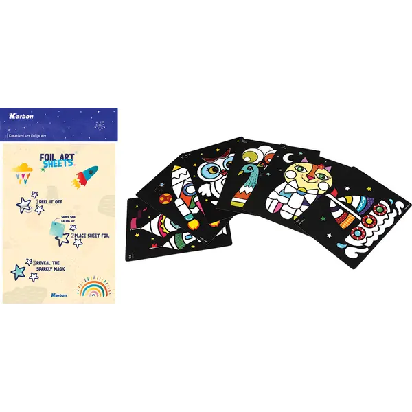 243773-EC Kreativni set Folija Art Karbon B5, 6 listova, bls P50