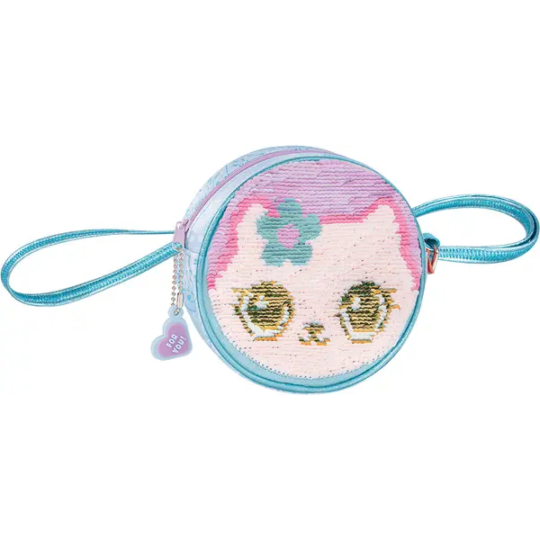 245720-EC Torbica na rame okrugla TIGER FAMILY Fun Time Snow Kitten P24