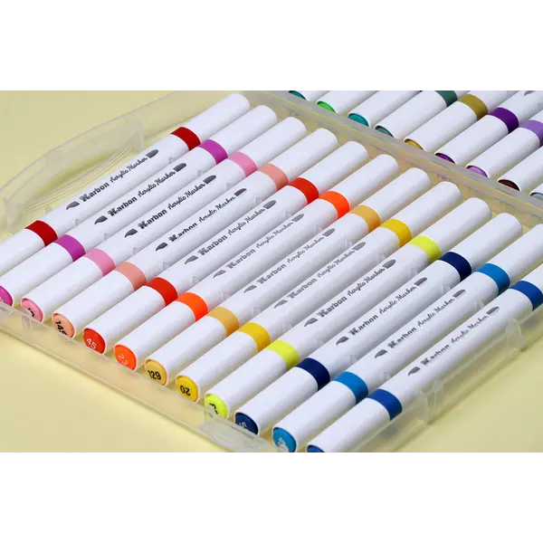 246323-EC Marker akrilni KARBON dvostruki vrh kist/okrugli 24/1 P12/48