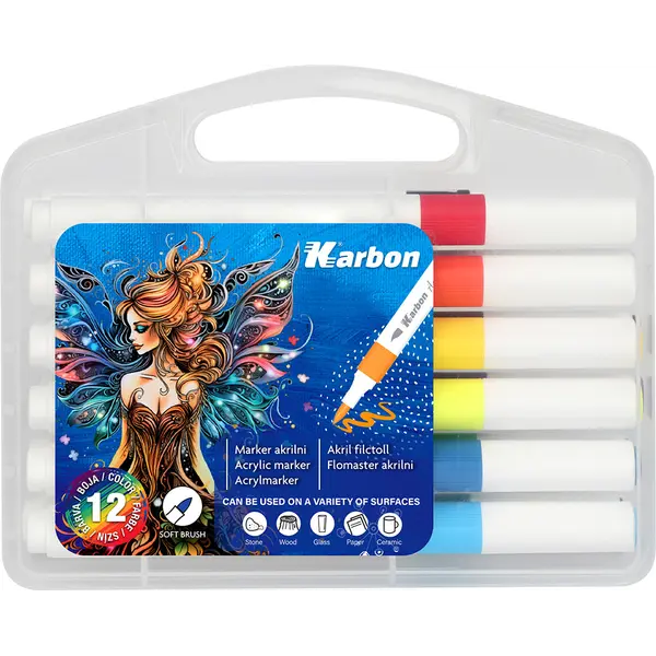 246324-EC Marker akrilni KARBON vrh kao kist 12/1 P24/96