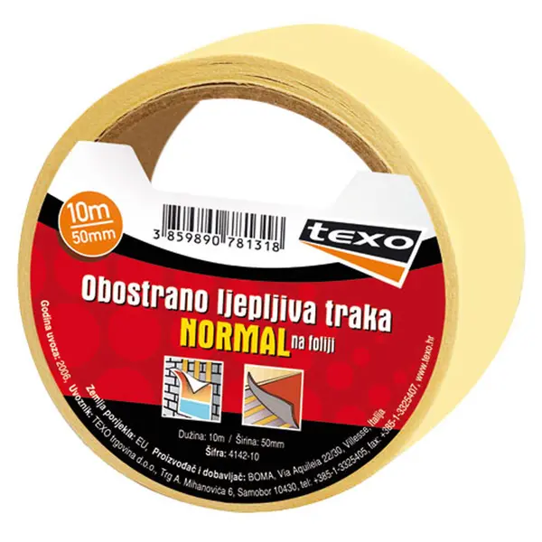 217420-EC Obostrano ljepljiva traka na foliji 50mm/10m 4142-10 P48