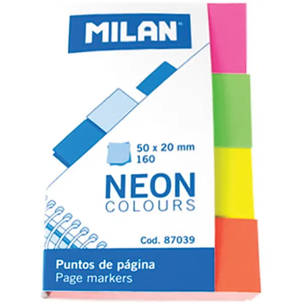 221052-EC Zastavice označ.MILAN Neon 4bojex40, 50x20mm 87039 P10/240