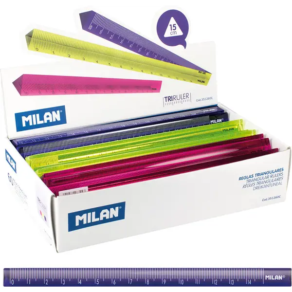 234805-EC Ravnalo 15cm MILAN trokutasto Acid sort P60/1260