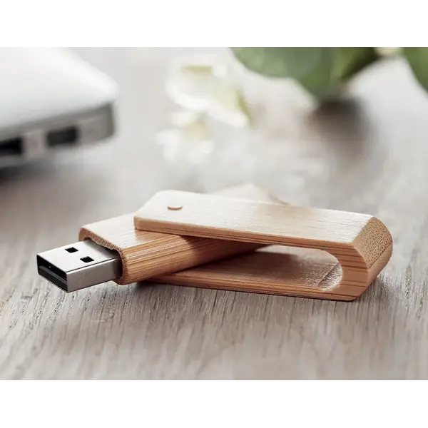 239169-EC Memori stick USB 16GB Bamboo natural, kart. kutijica P100