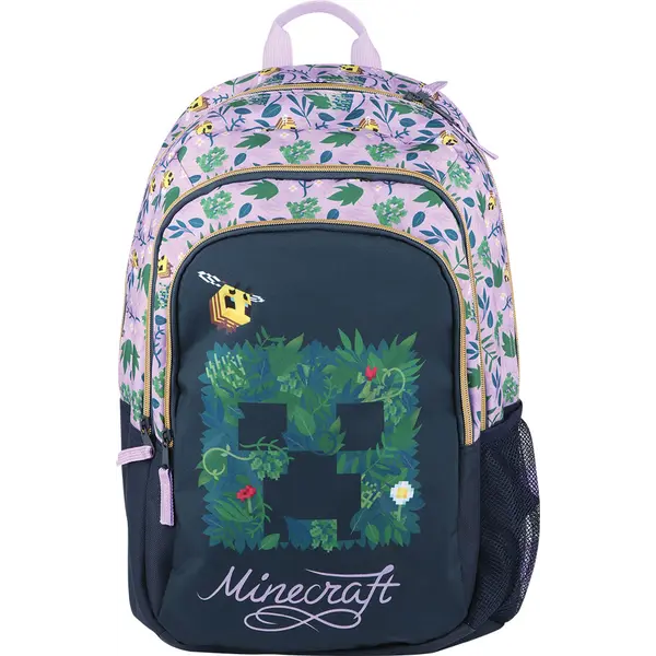 241216-EC Ruksak MINECRAFT Girls 3 zipa 32x44x20 cm P6 NETTO