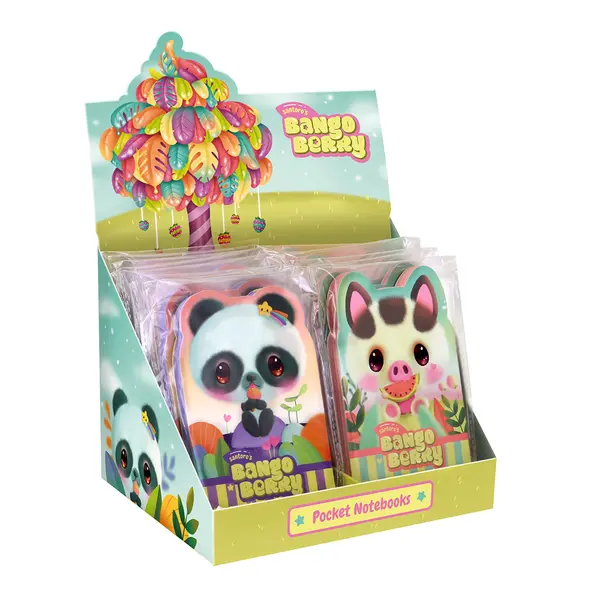 245796-EC Notes za bilješke Bangoberry Pally Panda & Piggy Pig 150 str. 7.4x12.3 sort P16