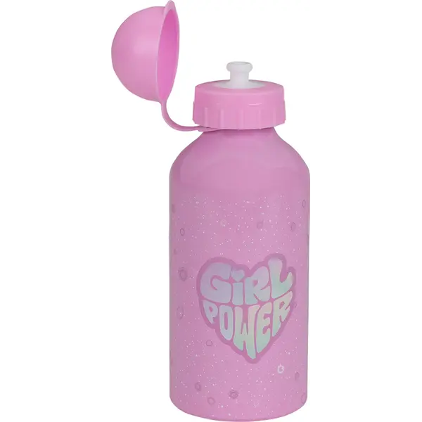 245599-EC Boca za vodu aluminijska Karbon A GIRL’S WORLD 500 ml P24