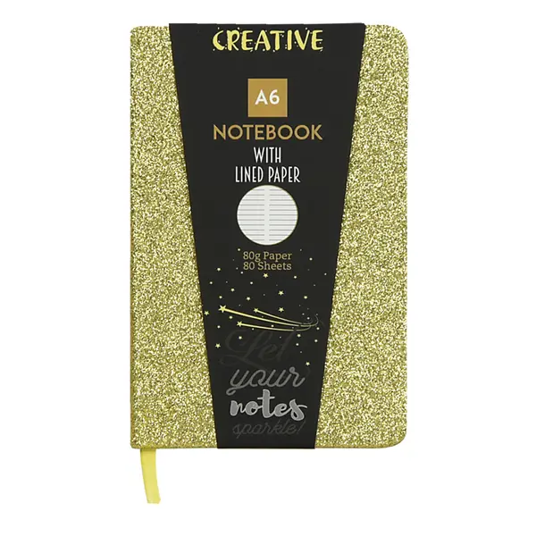 237750-EC Notes CREATIVE A6 GLITTER sa šljokicama sort 80L 52947 P10/60