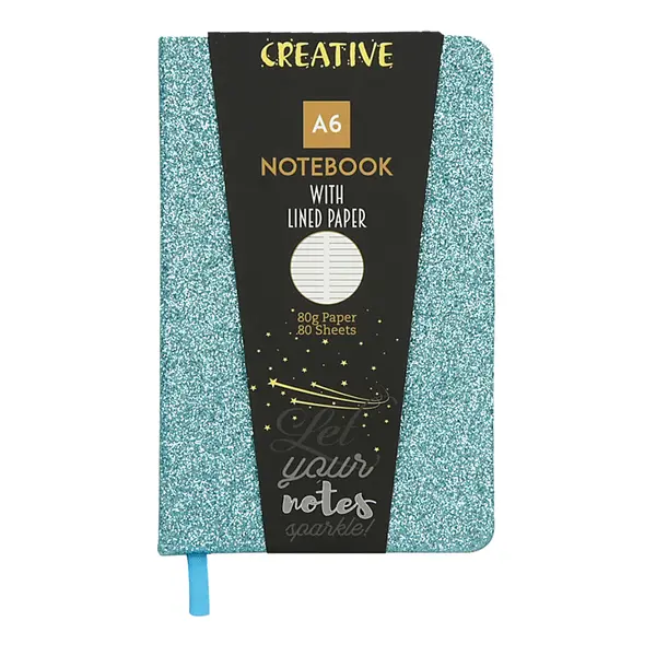 237750-EC Notes CREATIVE A6 GLITTER sa šljokicama sort 80L 52947 P10/60