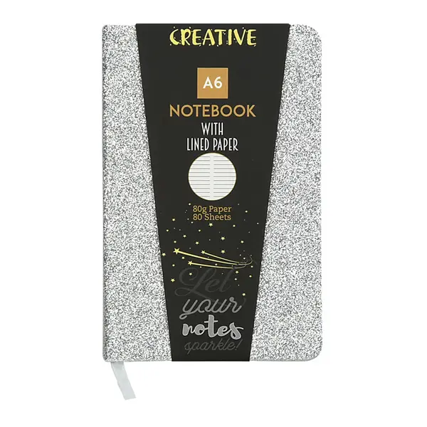 237750-EC Notes CREATIVE A6 GLITTER sa šljokicama sort 80L 52947 P10/60