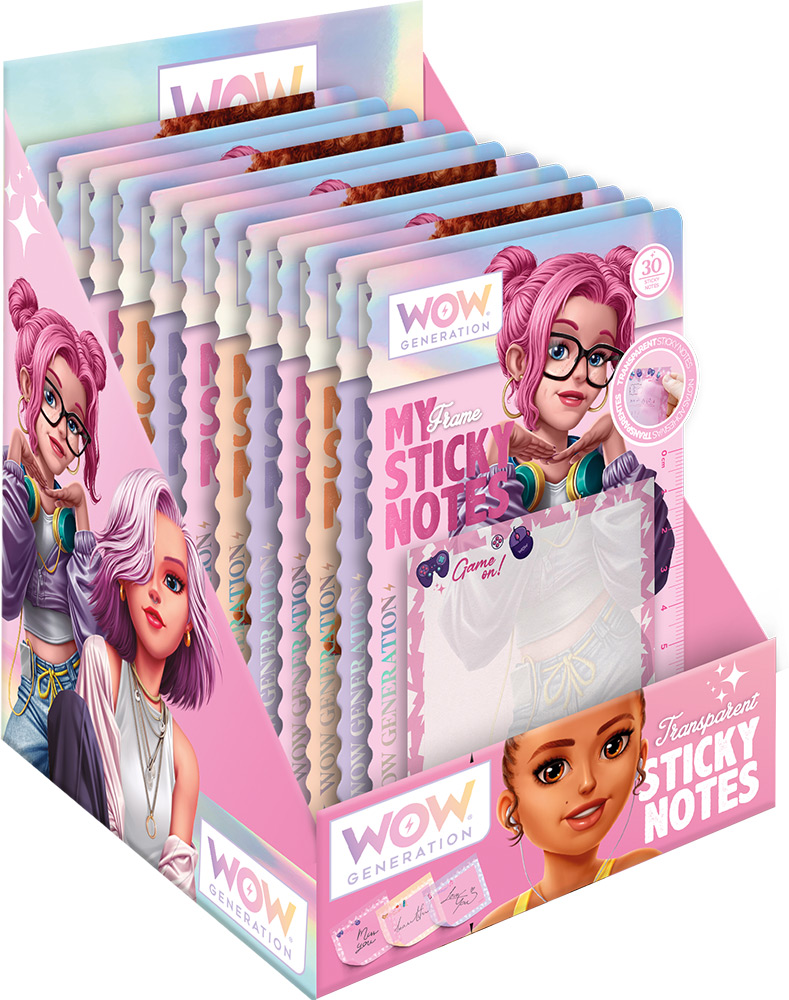246974-EC Blok samoljepljivi WOW Generation prozirni, sort P48