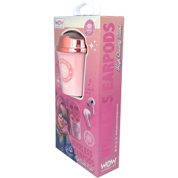 247012-EC Slušalice bežične earpods WOW Generation u kutiji, sort P6/24