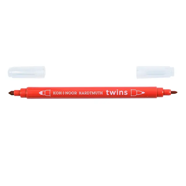 221036-EC Flomasteri 12/1 KOH-I-NOOR TWINS dvostrani perivi pvc etui 1023 bls P12