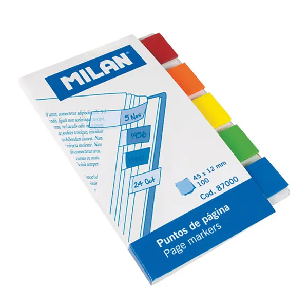 221053-EC Zastavice označ.MILAN Transparent 5bojax20, 45x12mm 87000 P10/240