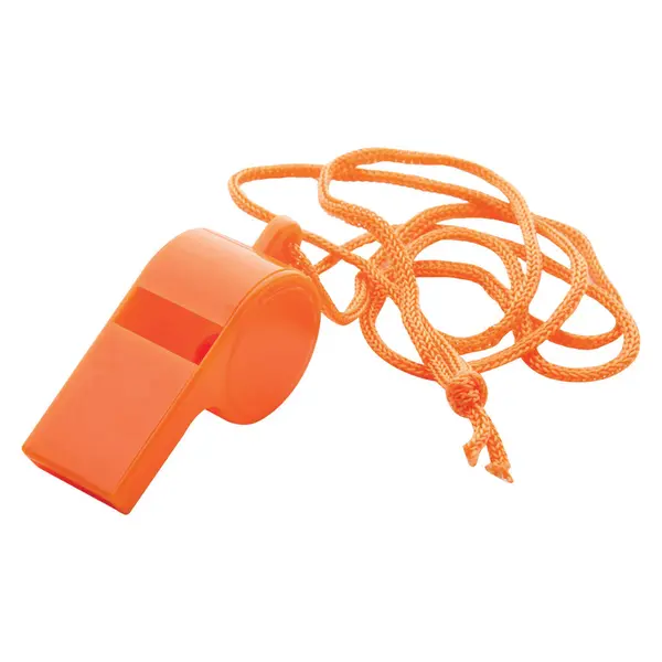 242119-EC Zviždaljka plastična Whistle narančasta s vezicom P1000