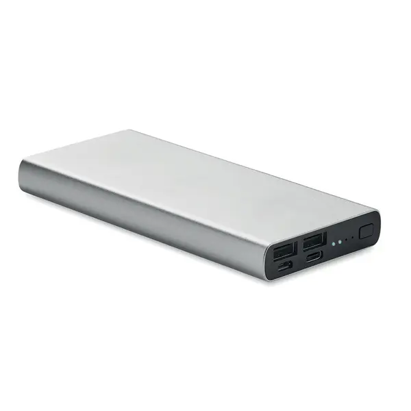 242261-EC Punjač Power bank Powerflat 8 C 10.000 mAh srebrni