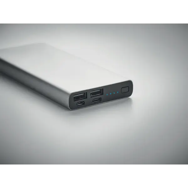 242261-EC Punjač Power bank Powerflat 8 C 10.000 mAh srebrni