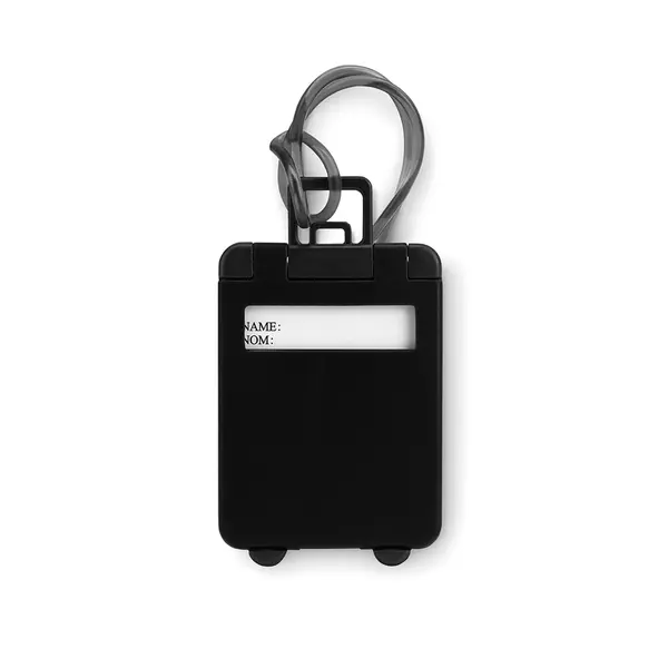 243099-EC Privjesak označivač prtljage Traveller crni 9,5x5,5x0,4 cm