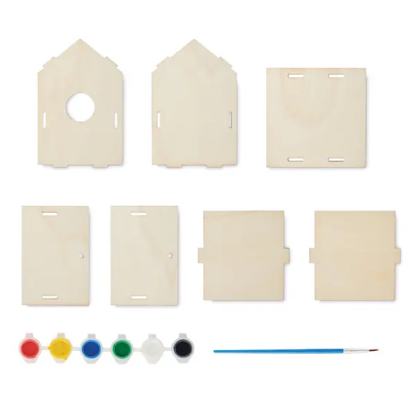 244963-EC Set kreativni Painthouse kućica za ptice s priborom za bojenje P100