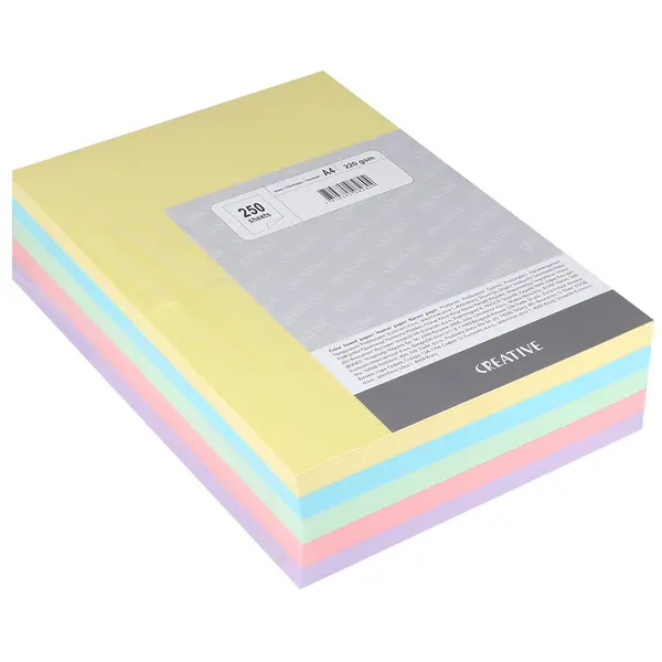 246527-EC Papir hamer A4 220gr. mix 5 pastel boja 250 listova (5x50L) 56845