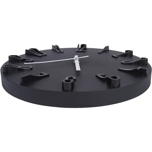 247607-EC Sat zidni Virrat 30 cm crni s 3D brojevima
