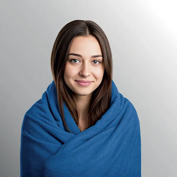 247610-EC Set putni 2U1 Cozy jastuk i deka od flanela 2u1 plava