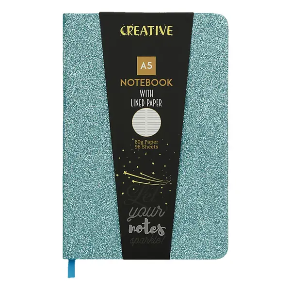 237749-EC Notes CREATIVE A5 GLITTER sa šljokicama sort 96L 52946 P10/30