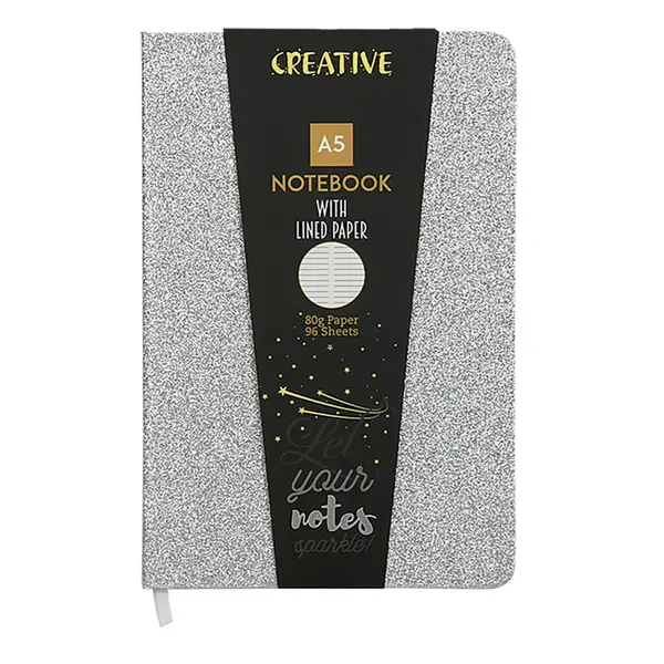 237749-EC Notes CREATIVE A5 GLITTER sa šljokicama sort 96L 52946 P10/30