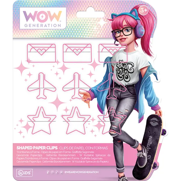 246966-EC Spajalice za papir WOW Generation 9kom različitih oblika, sort P24/48