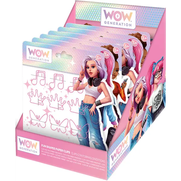 246966-EC Spajalice za papir WOW Generation 9kom različitih oblika, sort P24/48