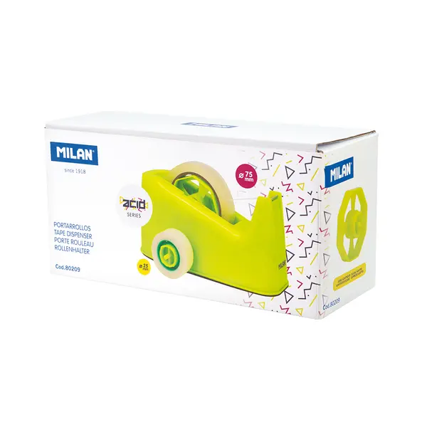243143-EC Stalak za selotape MILAN 66mm sa adapterom 25 i 75mm Acid žuti P10