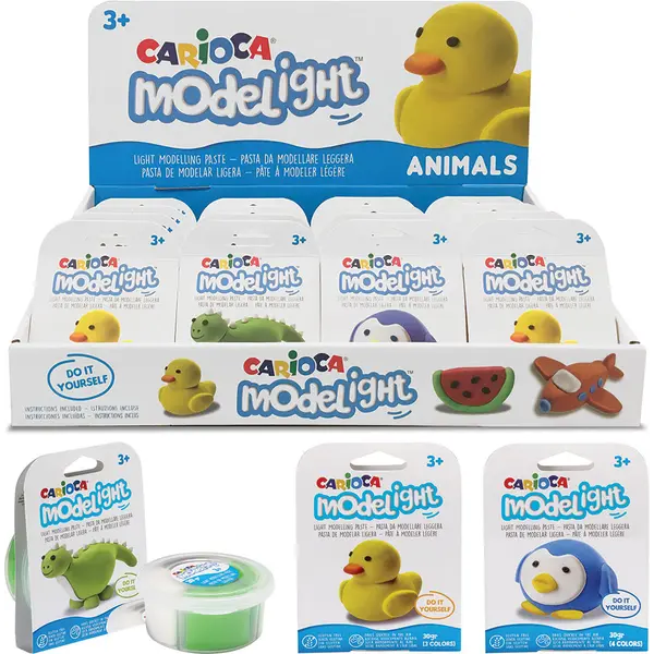 241376-EC Masa za modeliranje CARIOCA Animal dispL.sort (pingvin, patka, dino)P16/64 NETTO
