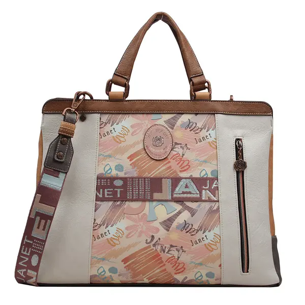 245993-EC Torba fashion poslovna Janet Flowery city 41x6,5x31 cm J-020B P20