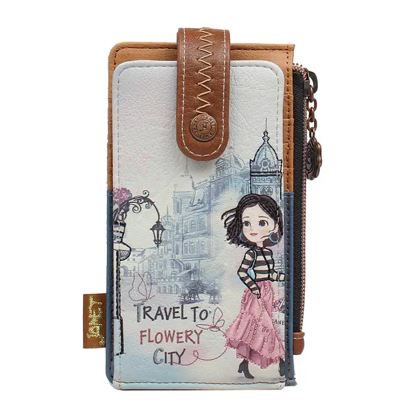 246001-EC Etui za kartice/novčanik Janet Flowery city 9x2x16 cm JW-007B P30