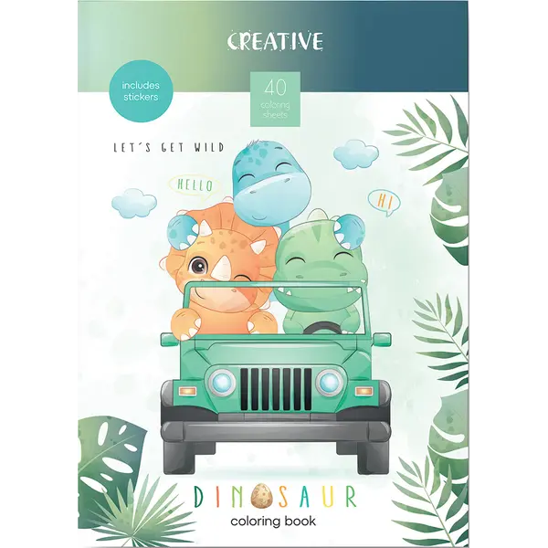 236177-EC Bojanka za djecu Creative ADVENTURE DINOSAUR sa naljepn. 21x30cm 75296 P24