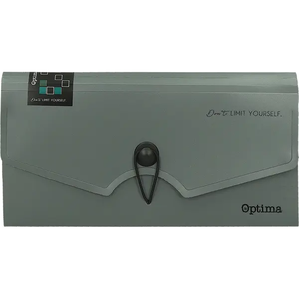 248513-EC Mapa za račune PVC B6 6 preg. OPTIMA Office siva 120394 P36/144