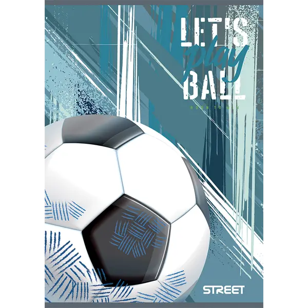 248600-EC Bilježnica A4/D Street FOOTBALL metallic 54L 67571 P10/60