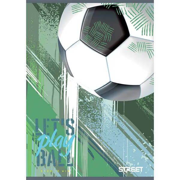248600-EC Bilježnica A4/D Street FOOTBALL metallic 54L 67571 P10/60