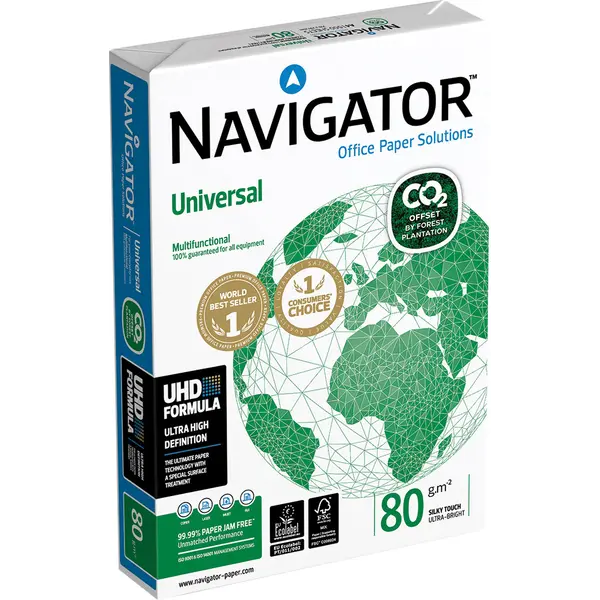 248653-EC Papir fotok. NAVIGATOR A4 Universal 80gr. FSC-CO2  500/1 P5/240