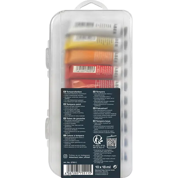 248655-EC Tempera 10/1 18 ml EBERHARD FABER plastična kutija P6