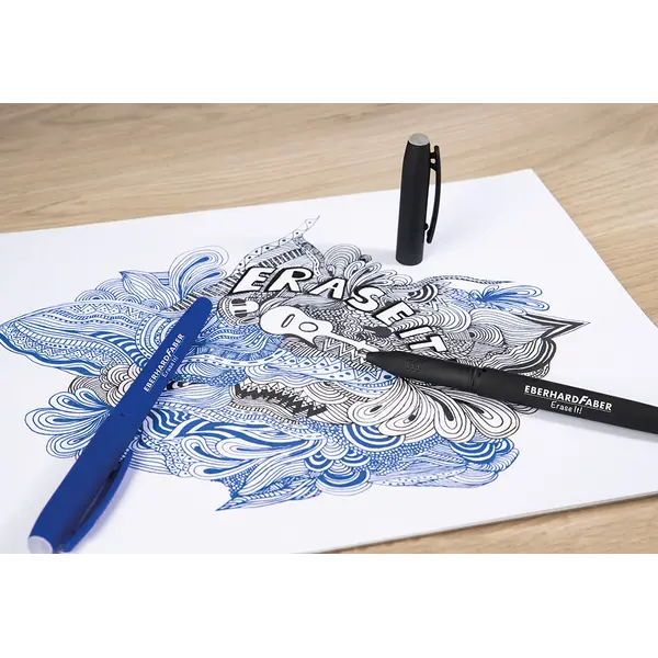 248665-EC Gel pen 0,7 piši briši EBERHARD FABER Erase it! plava P12