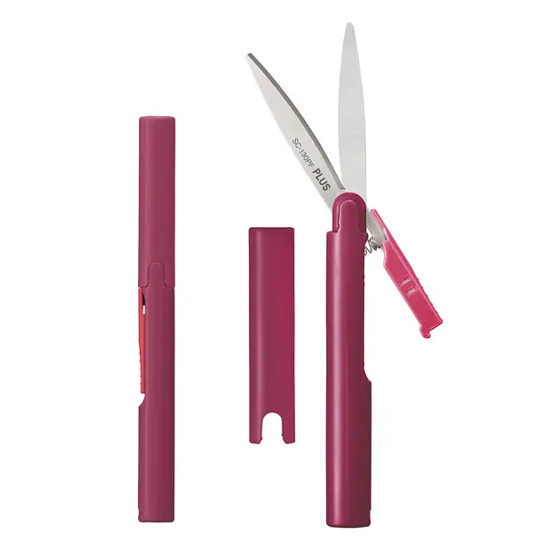 248708-EC Škare PLUS džepne sklopive 13,5 cm SC-130PF WR t.crvene 35699 bls P12/240