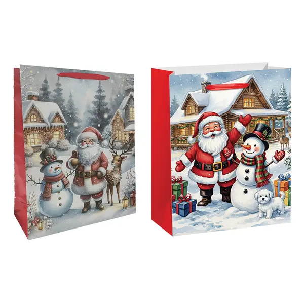 242227-EC Vrećica XXL božićna dječja sjaj 47x60x16cm 77566 P12/120
