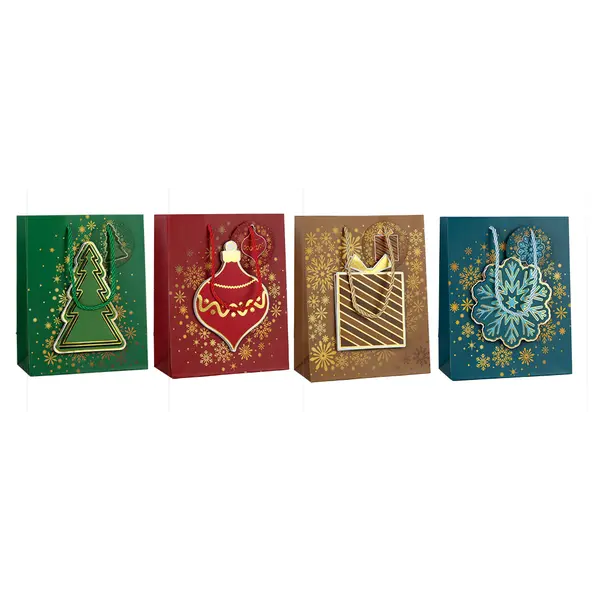 249241-EC Vrećica M exclusive Božić pop-up hot stamp folija 18x23x10 12/240