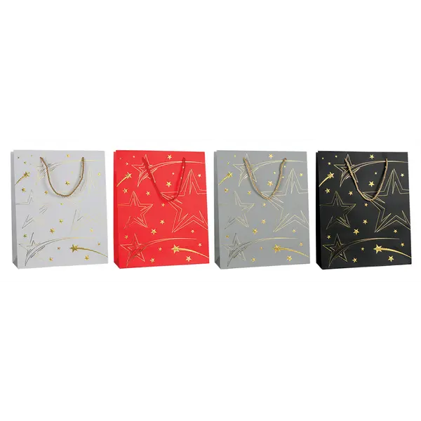 249248-EC Vrećica L exclusive reljefna hot stamp folija STARS 26x32x10 P12/240